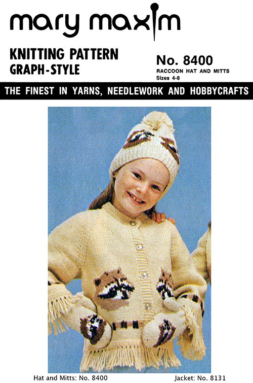 Raccoon Hat and Mitts Pattern - Image 2