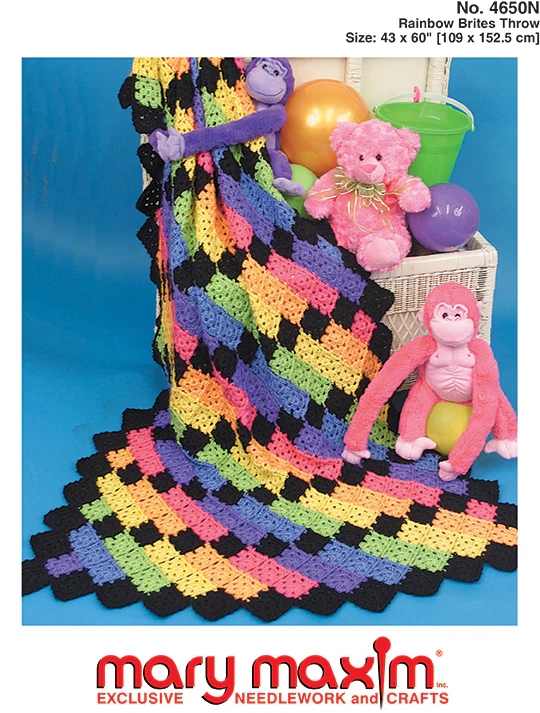 Rainbow Brites Throw Pattern - Image 2