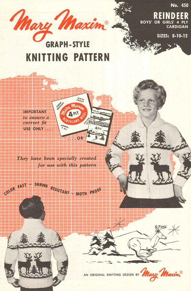 Child's Reindeer Cardigan Pattern - Image 3