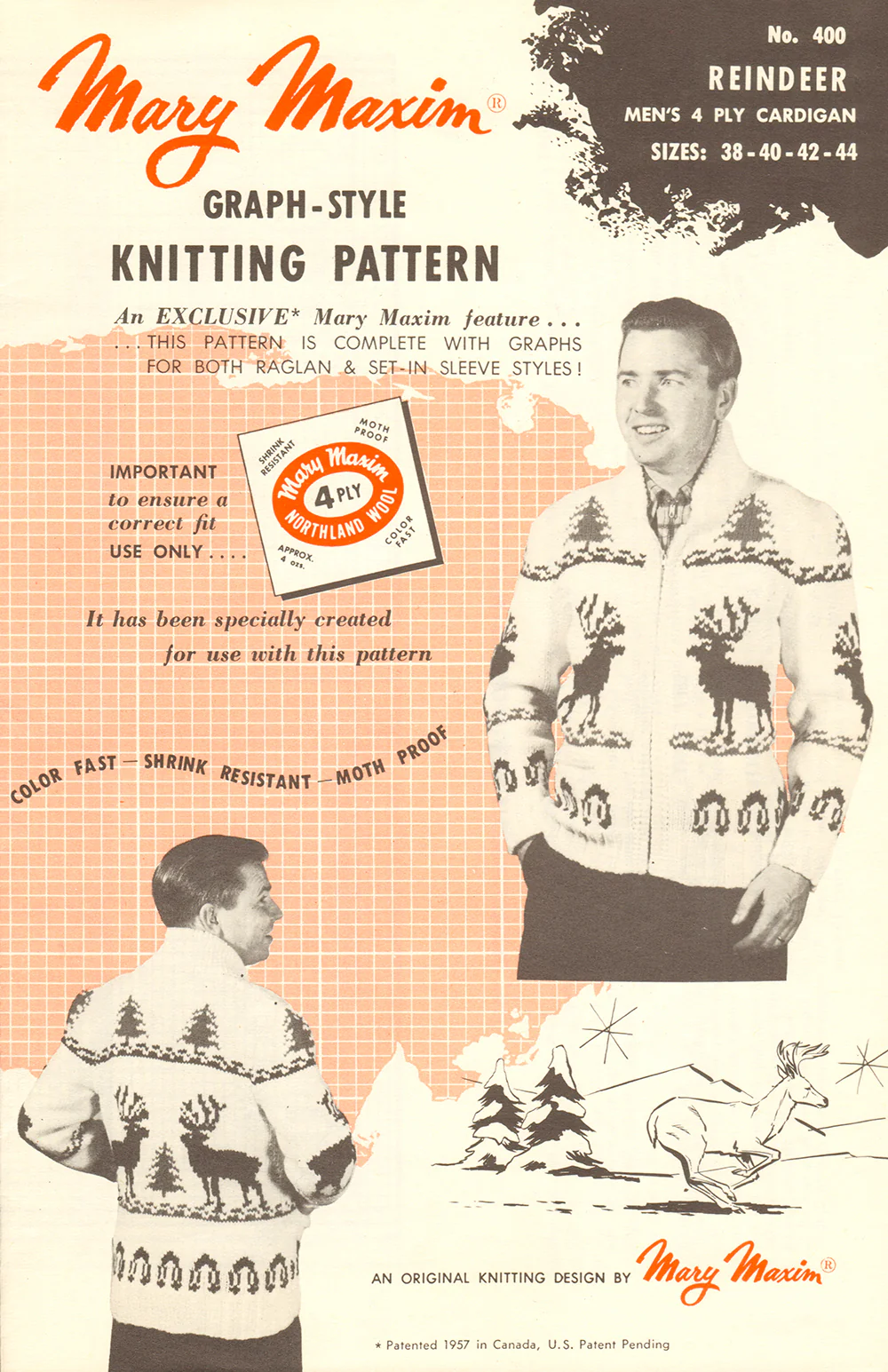 Men's Reindeer Cardigan Pattern - Image 4