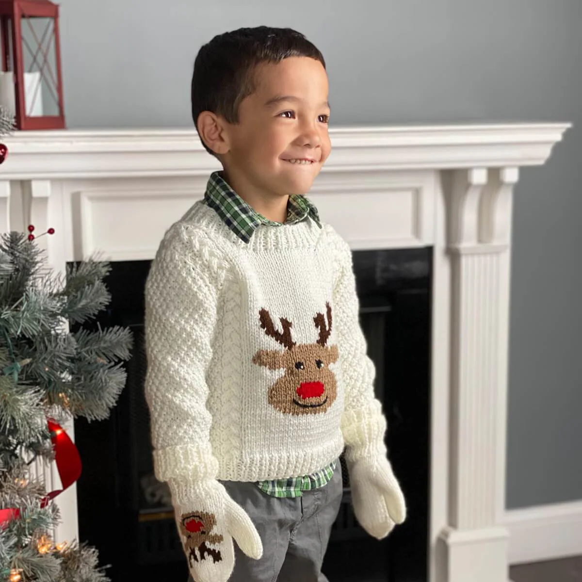 Reindeer Pullover & Mitts - Image 3