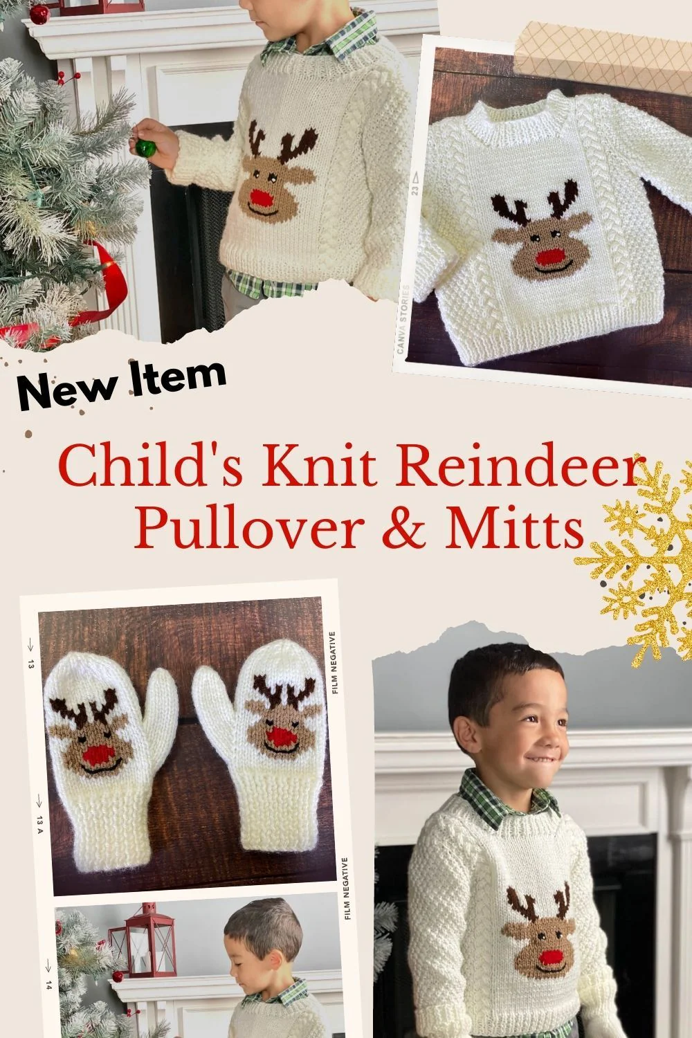 Reindeer Pullover & Mitts - Image 9