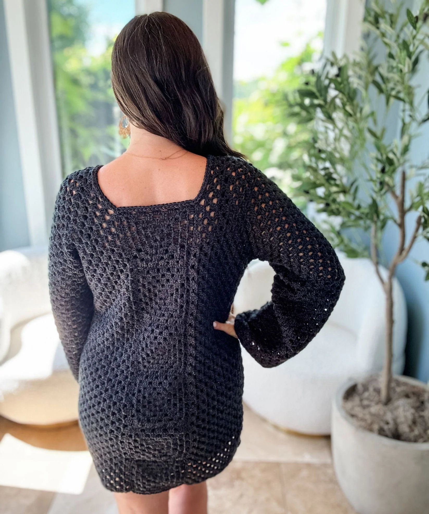 Retro Granny Crochet Dress - Image 2