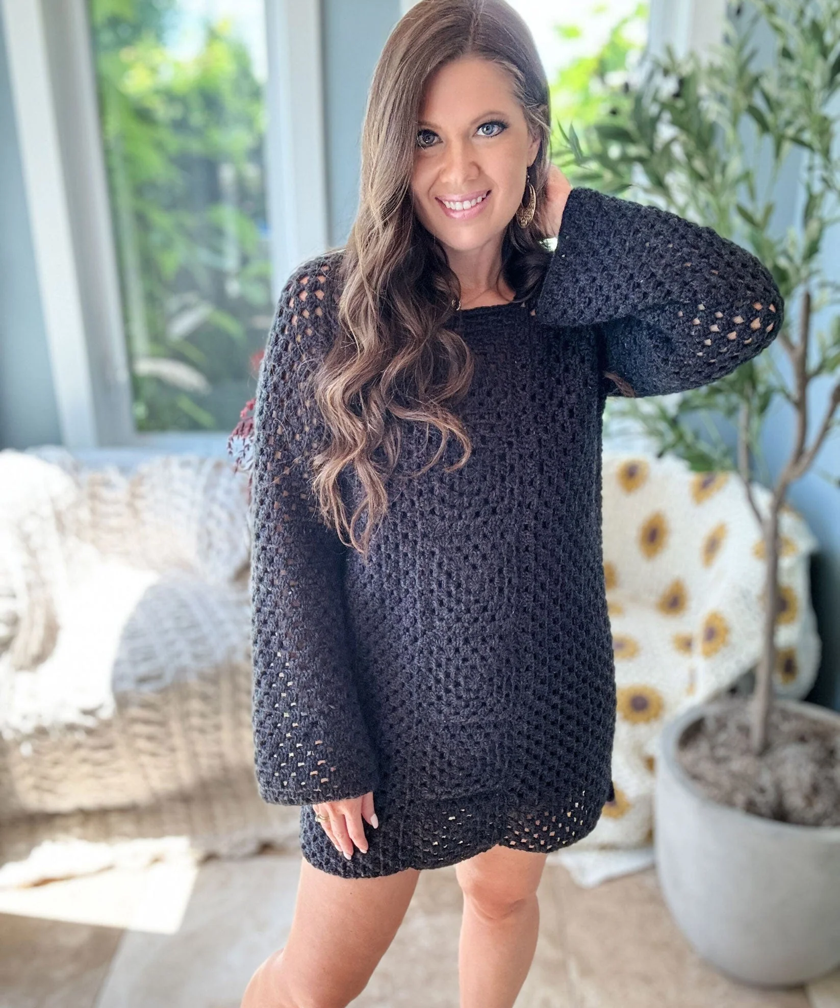 Retro Granny Crochet Dress - Image 5