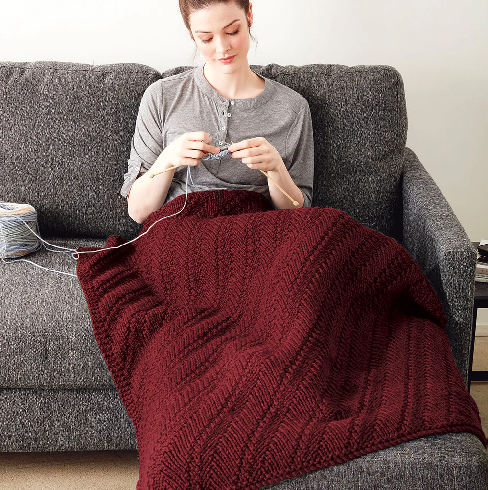Reversible Knit Lap Blanket - Image 3