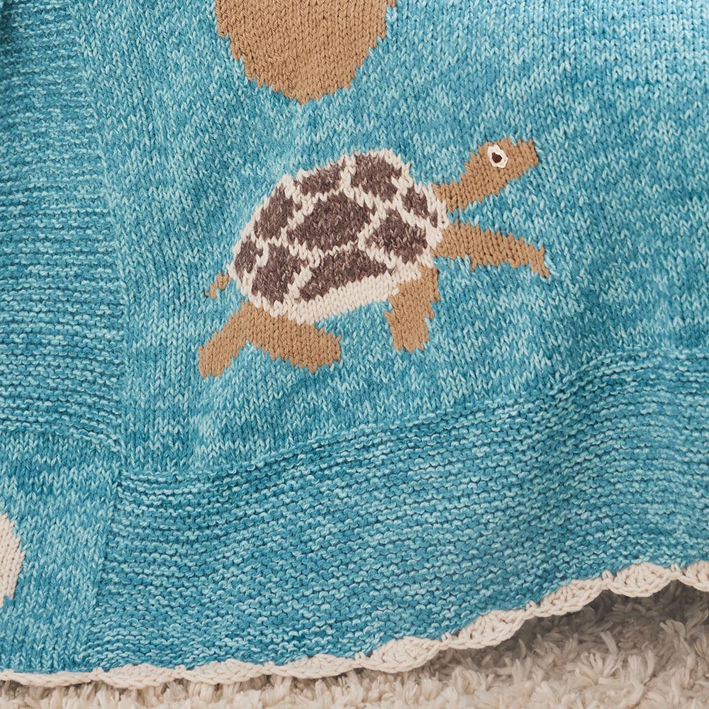 Sea Turtle & Sand Dollars Afghan - Image 4
