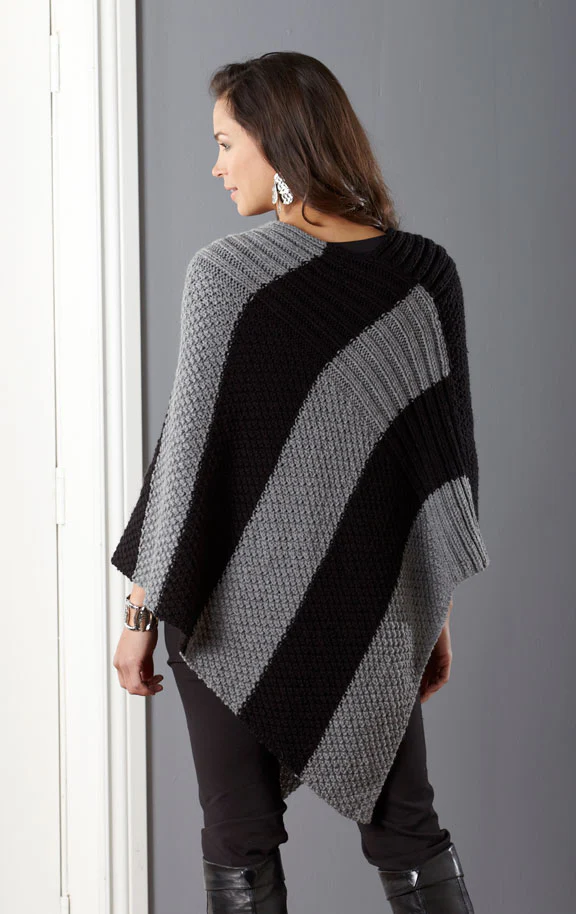 Seeded Stripes Poncho - Image 2