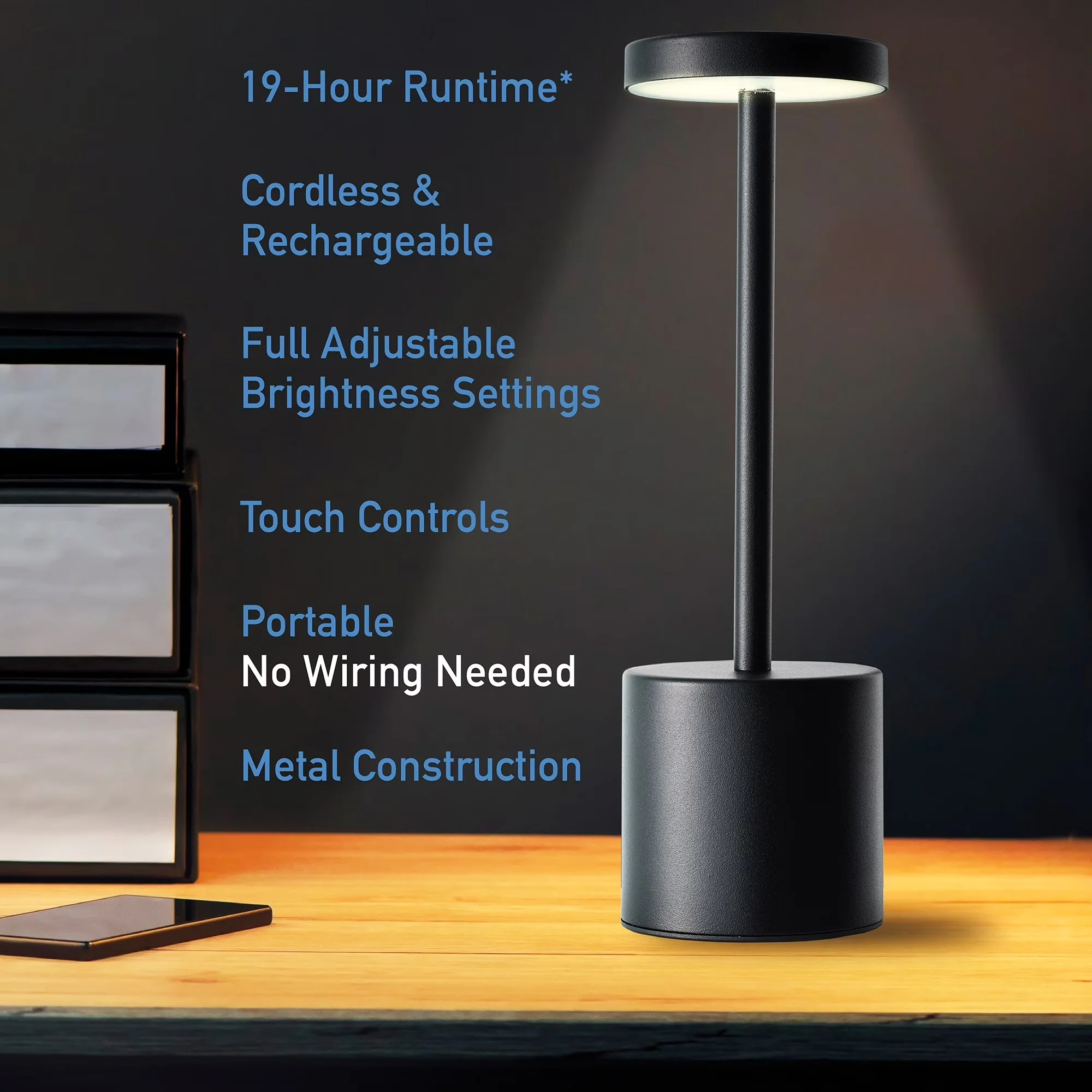 Sensor Brite Cordless LED Table Lamp - Image 3