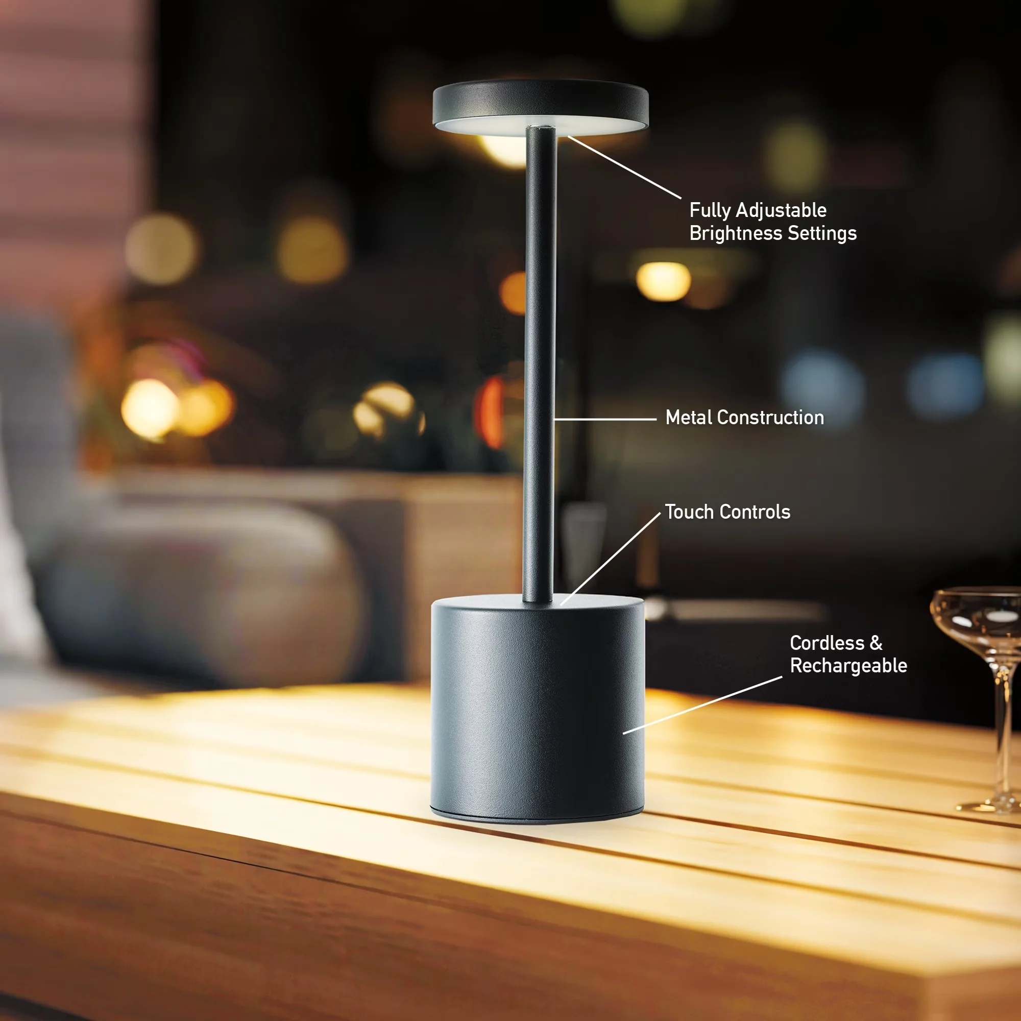 Sensor Brite Cordless LED Table Lamp - Image 5