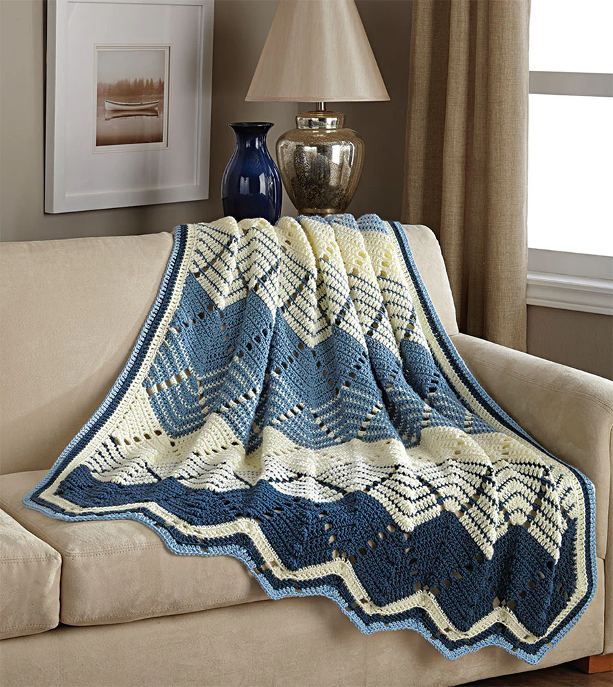 Shaded Diamonds Throw Pattern