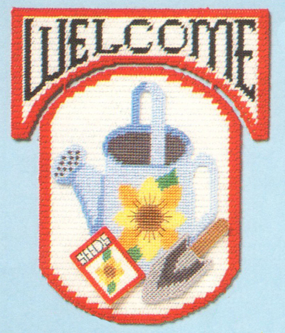 Sign Holder With Watering Can/Party Balloons Pattern