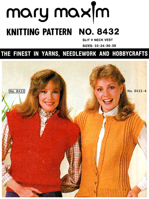 Slit V Neck Vest Pattern