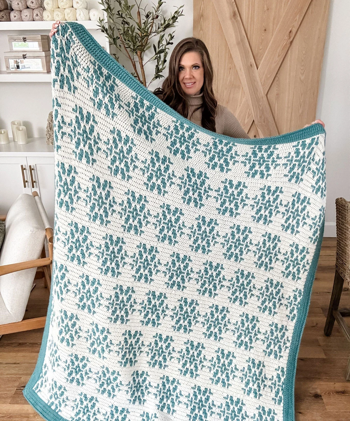 Snow Flurries Mosaic Blanket - Image 8