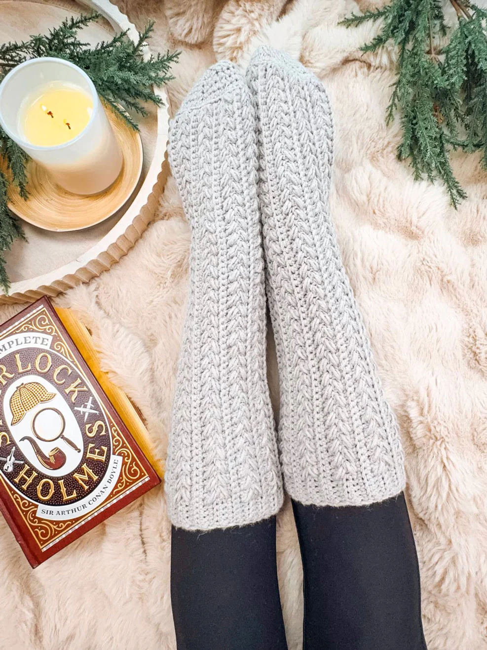 Snowdrift Wheat Slipper Socks - Image 3