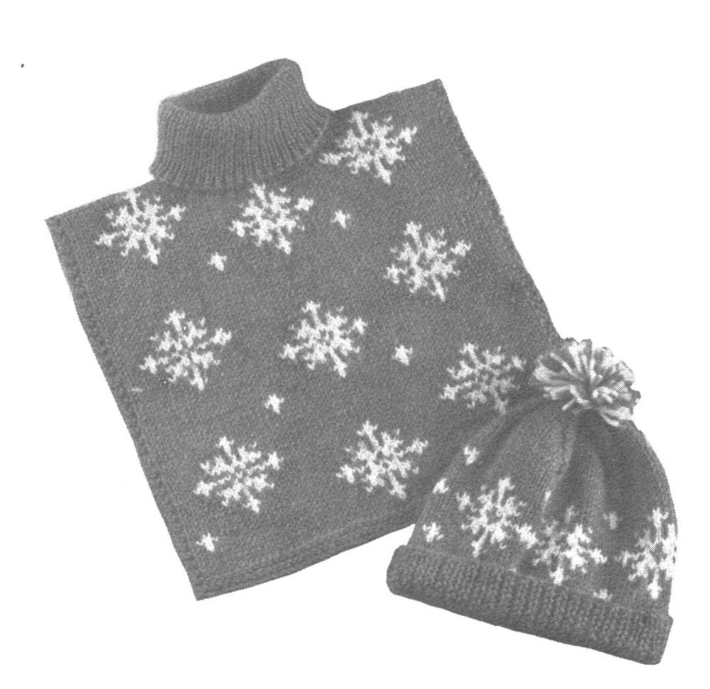 Snowflake Dickie & Matching Toque Pattern - Image 2