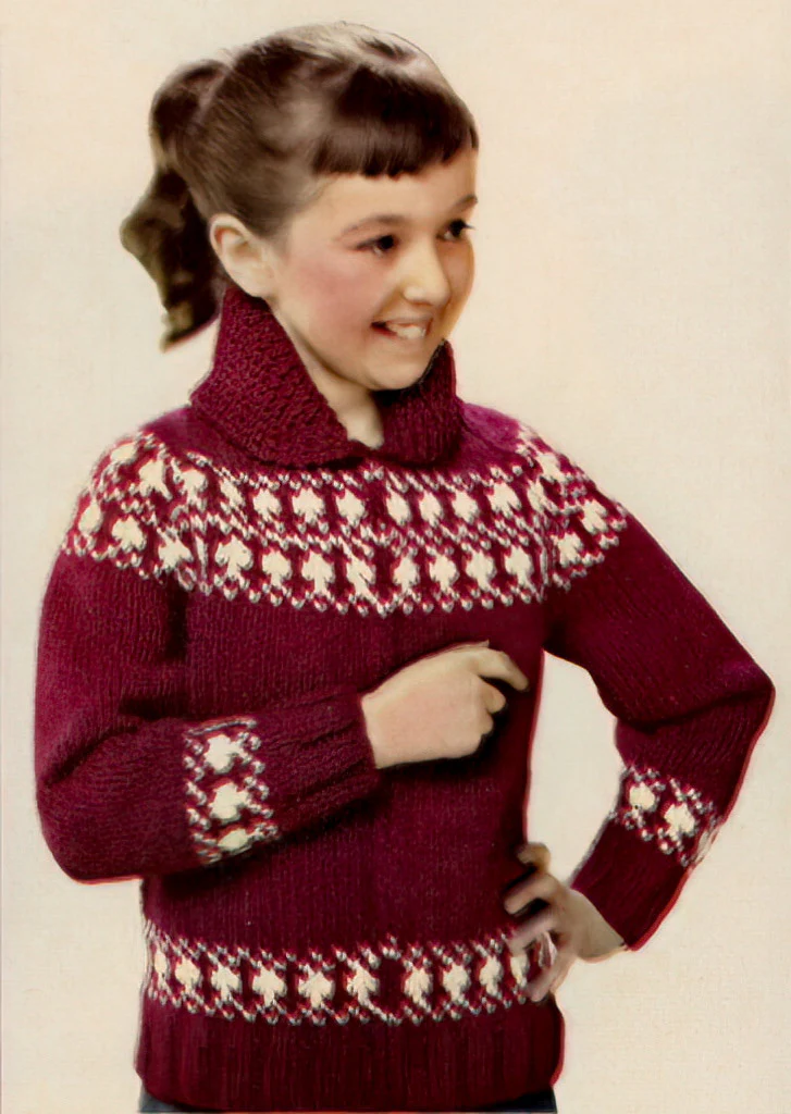 Girl's or Boy's Snowrena Sweater Pattern - Image 2