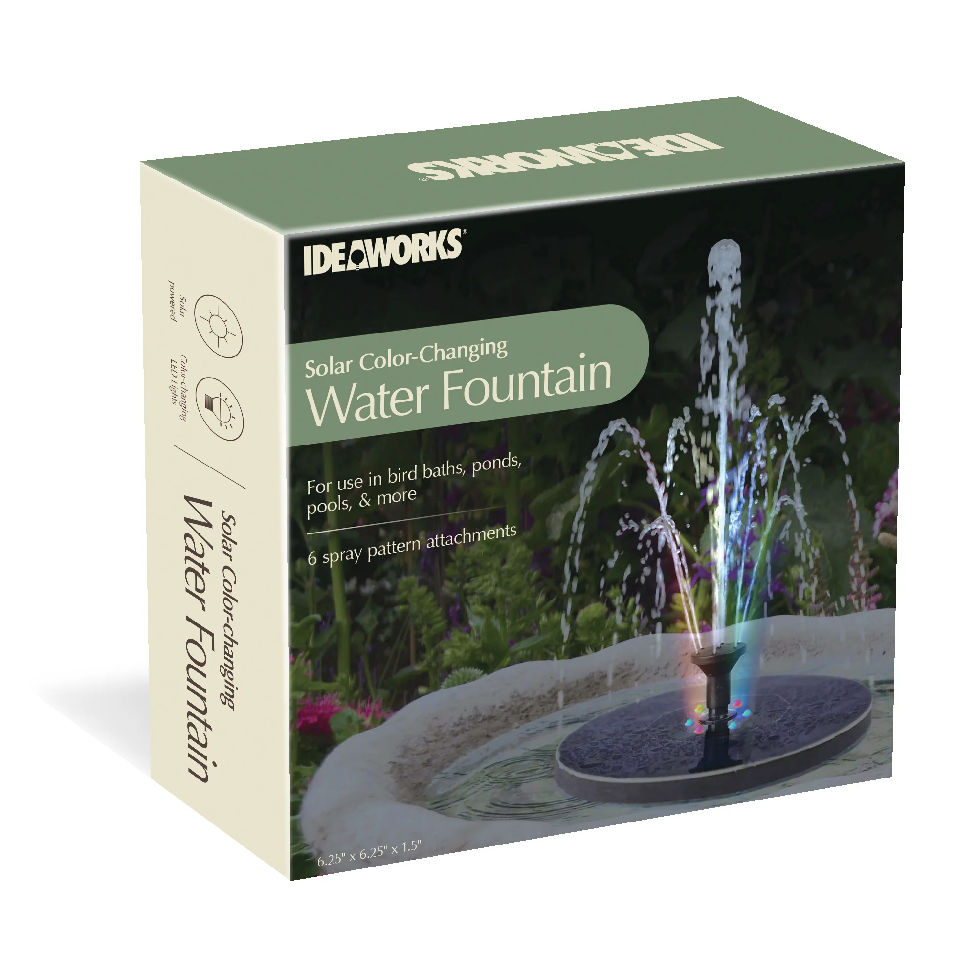 Solar Colour-Changing Water Fountain - Image 5
