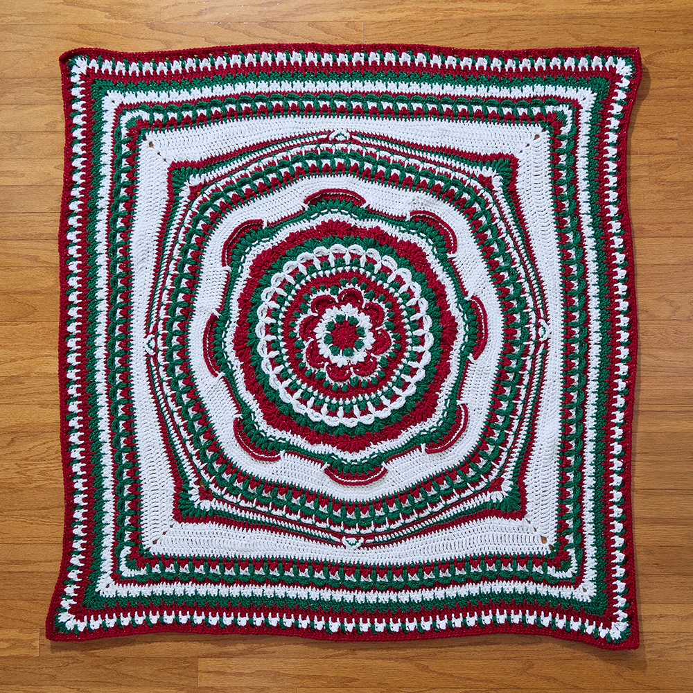 Sparkle Mandala Throw - Ruby/Emerald - Image 6