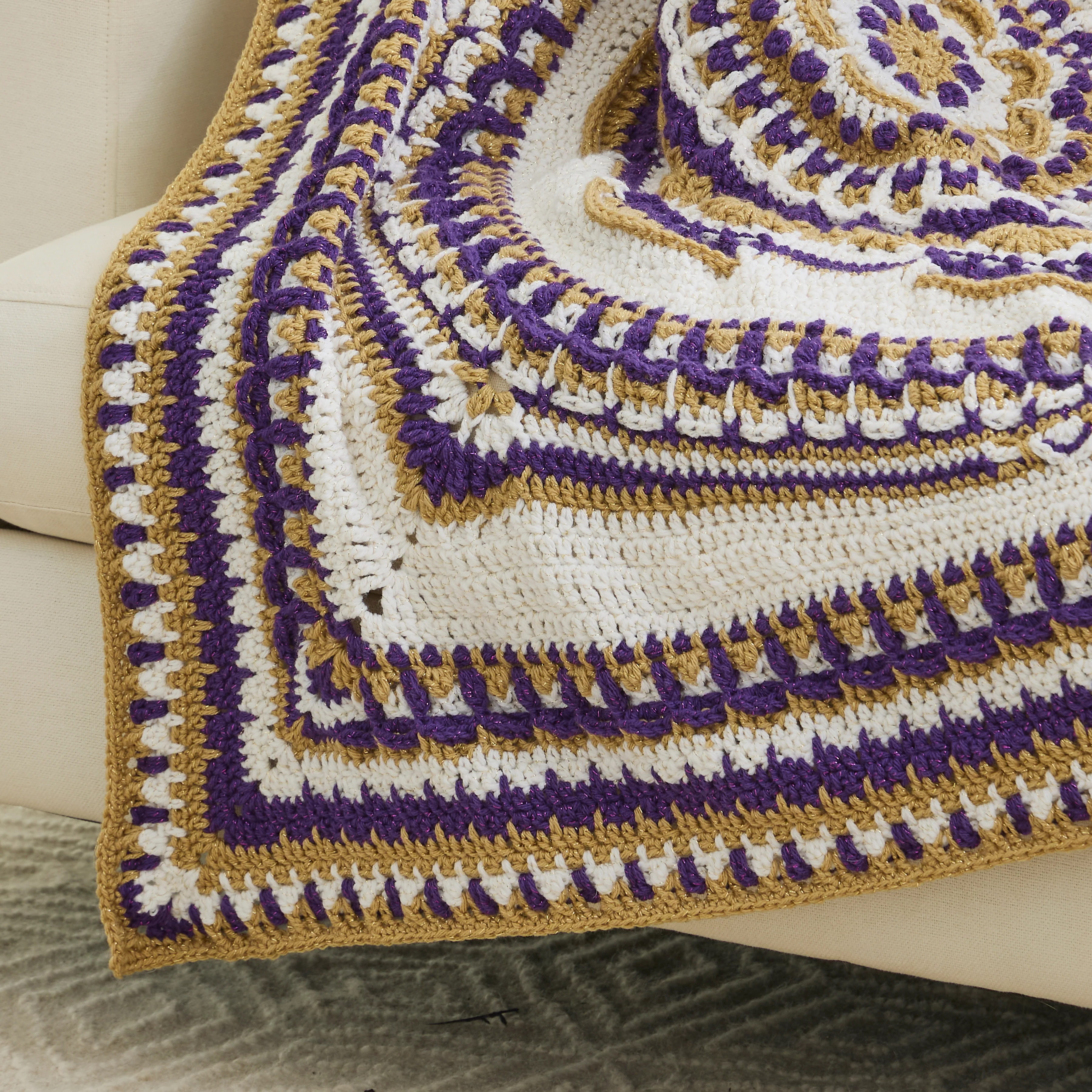 Sparkle Mandala Throw - Purple/Topaz - Image 5