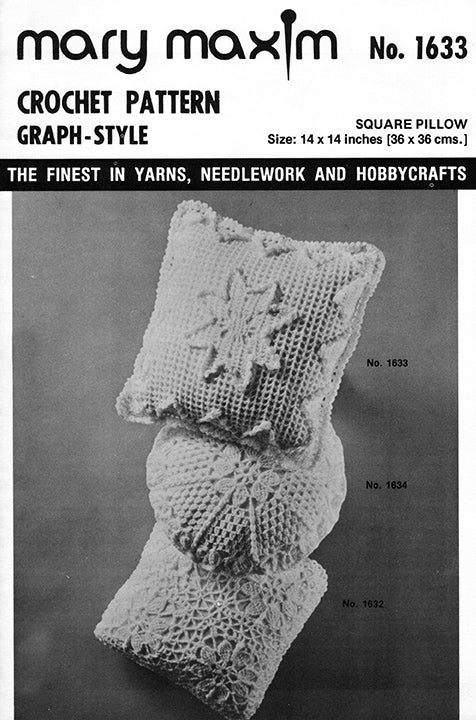 Square Pillow Graph-Style Pattern - Image 2
