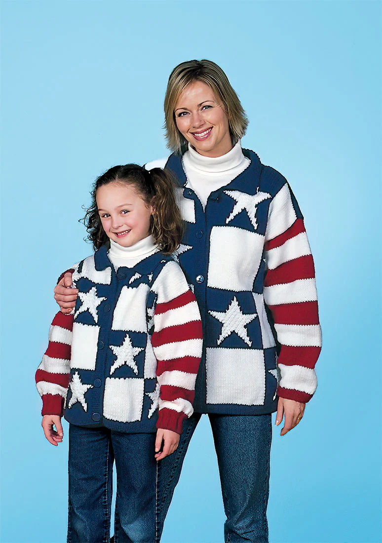 Stars and Stripes Child's Cardigan Pattern - Image 2