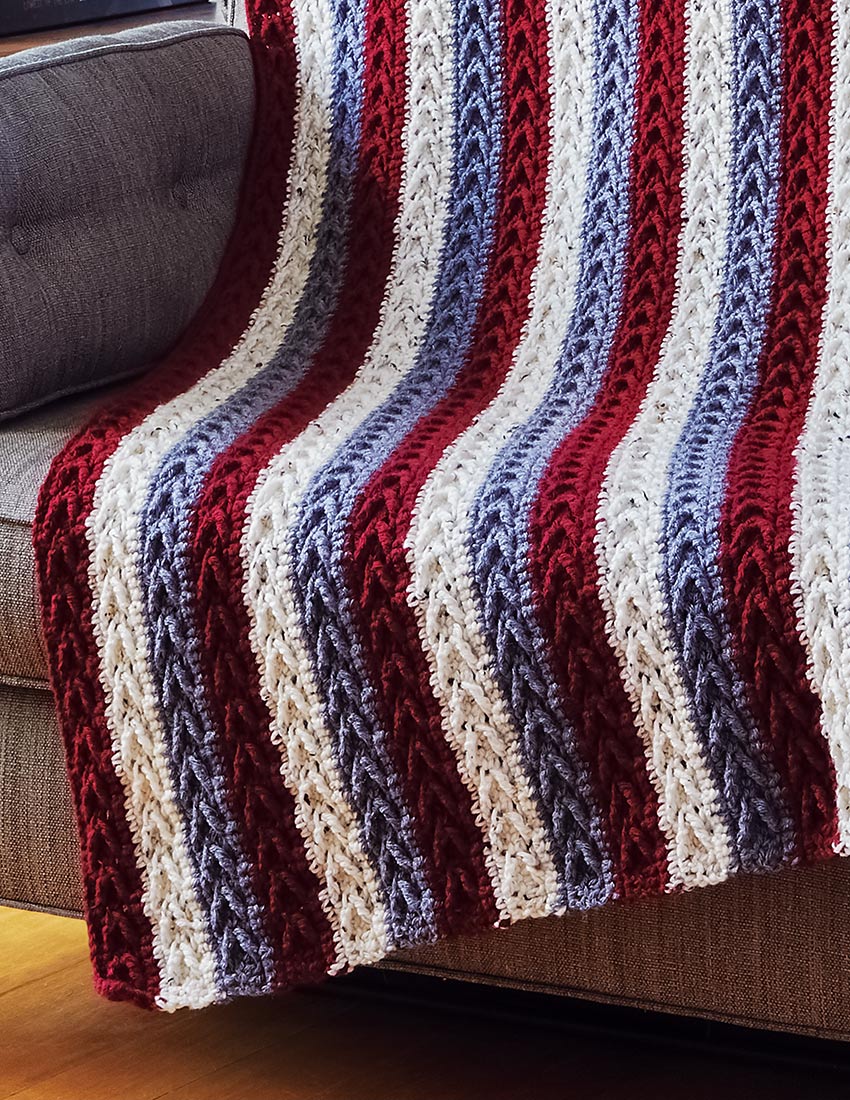Striped Arrowhead Throw Pattern - Image 2