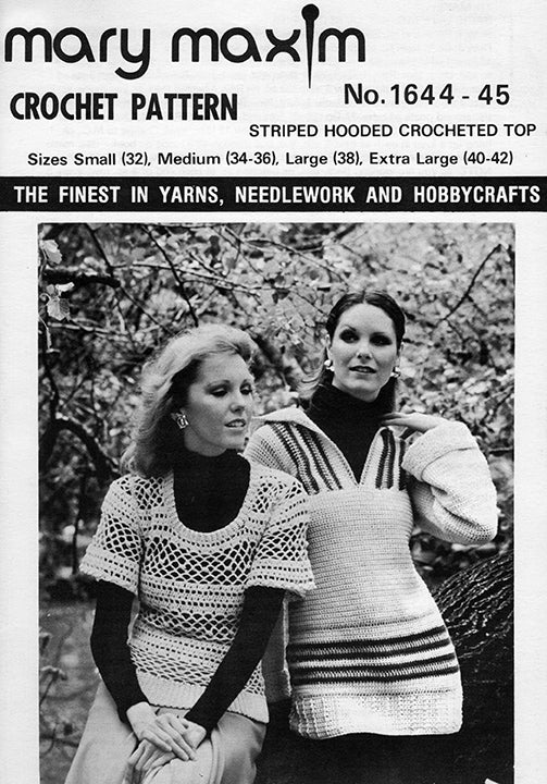 Striped Hooded Crocheted Top Pattern - Image 2