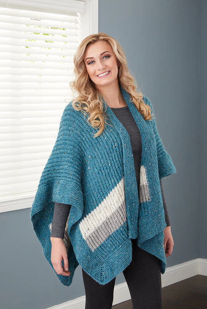 Striped Ruana Wrap - Image 2
