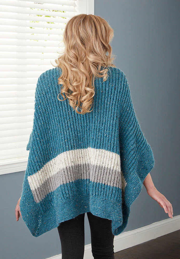 Striped Ruana Wrap - Image 3