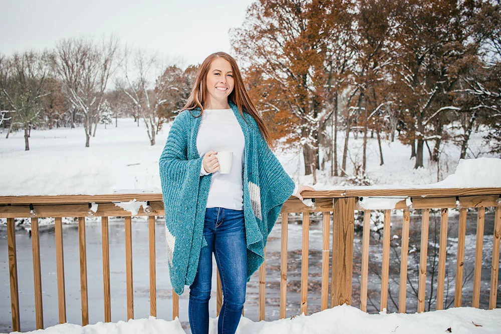 Striped Ruana Wrap - Image 4