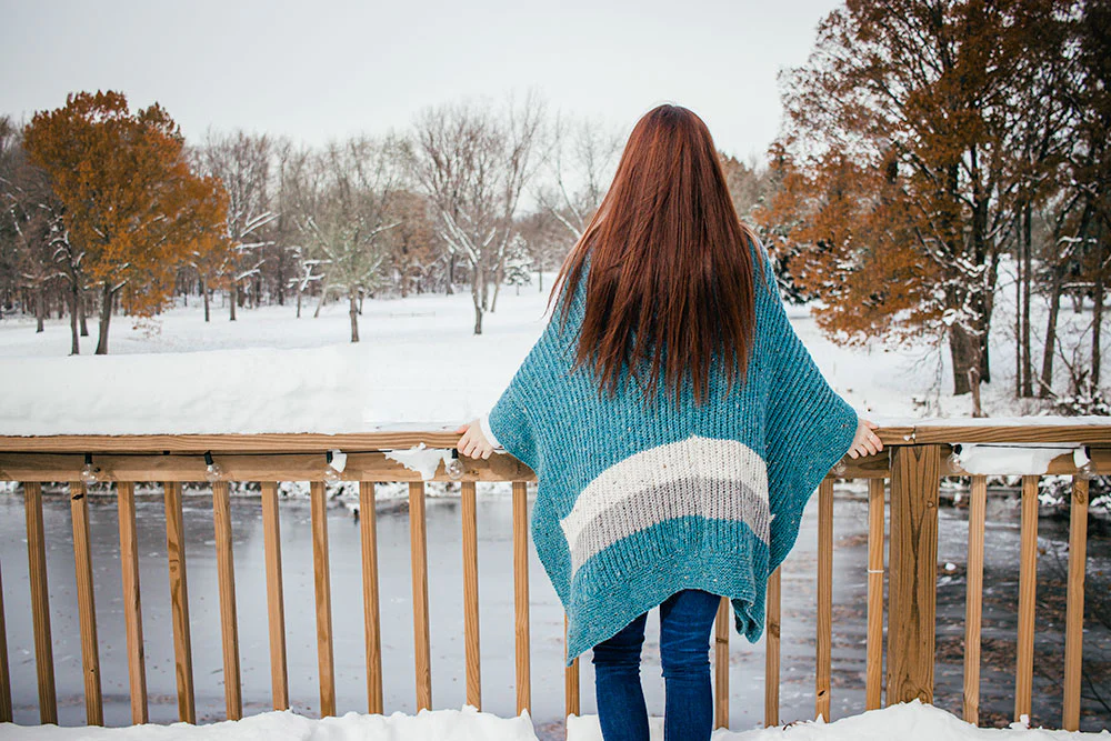 Striped Ruana Wrap - Image 7