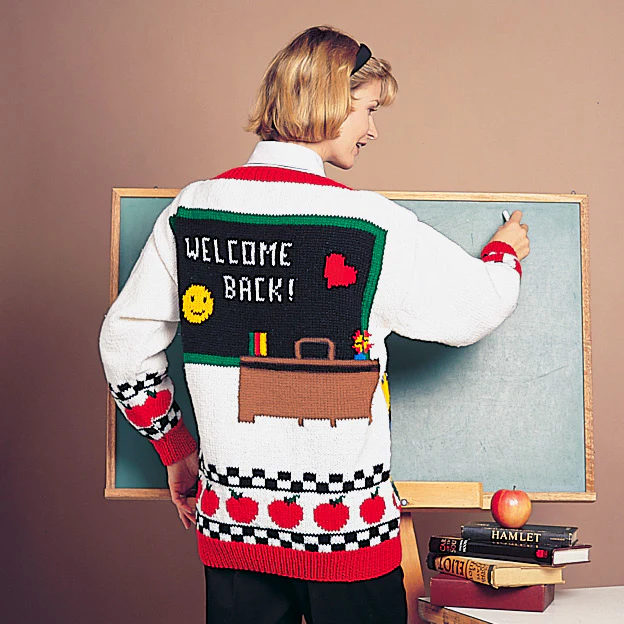 Teacher's V-Neck Cardigan Pattern - Image 2