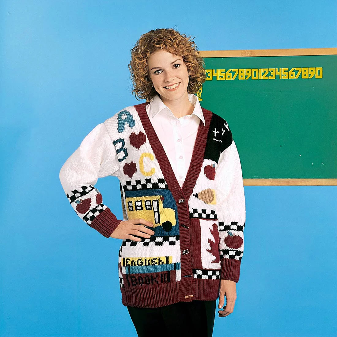Teacher's V-Neck Cardigan Pattern - Image 3