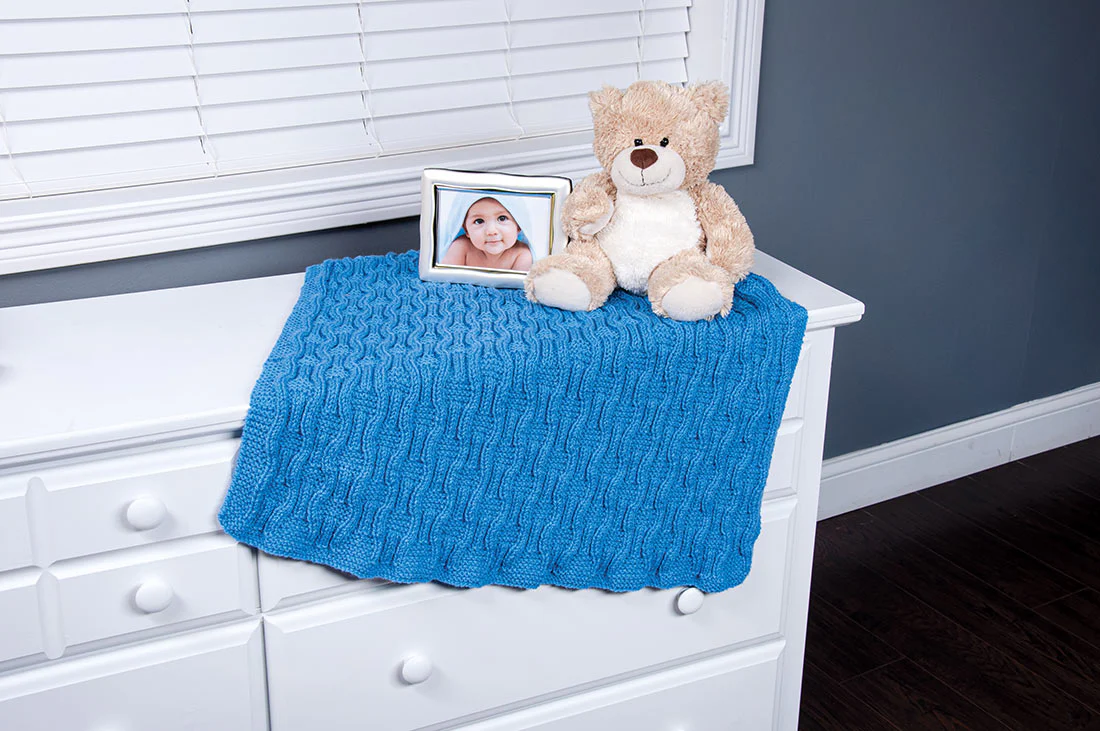 Textured Diamonds and Baby Blue Baby Blanket Patterns - Image 2