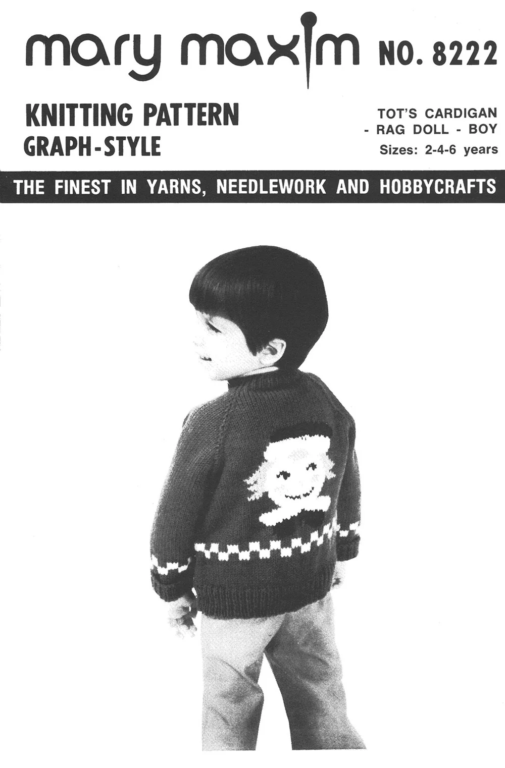Tot's Cardigan - Rag Doll - Boy Pattern - Image 3