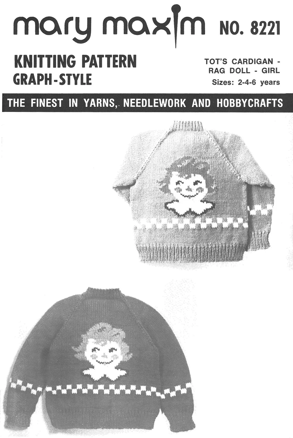 Tot's Cardigan - Rag Doll - Girl Pattern - Image 2