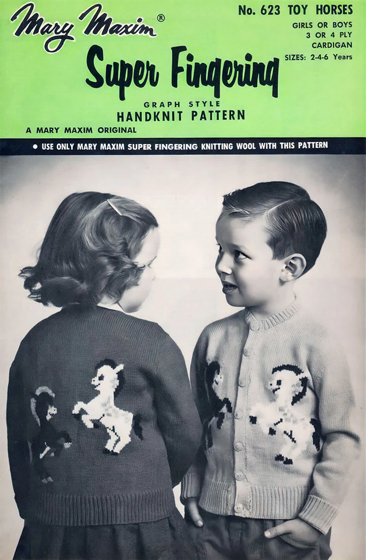 Toy Horses Children's Cardigan Pattern