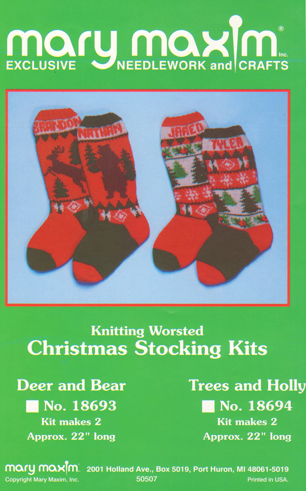 Trees And Holly Stockings Pattern - Image 2