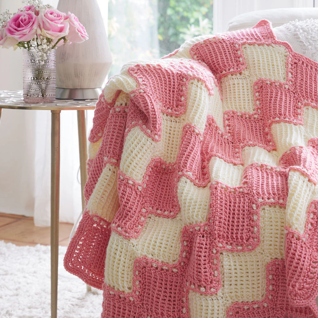 Tunisian Diamonds Blanket - Image 2