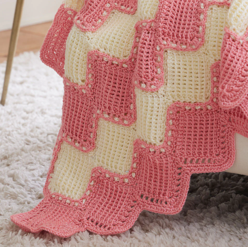 Tunisian Diamonds Blanket - Image 4