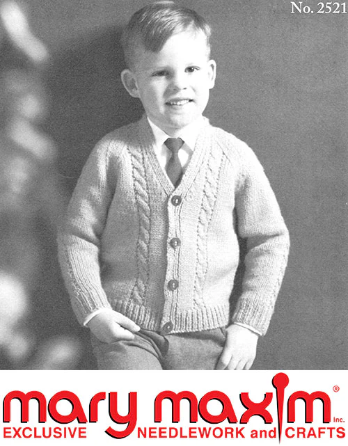 V-Neck Cable Cardigan Pattern - Image 2