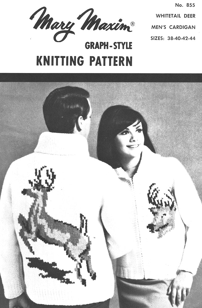 Whitetail Deer Men's Cardigan Pattern - Image 2