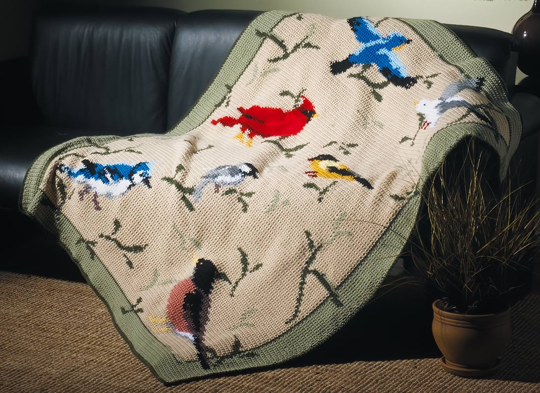 Wild Birds Afghan Pattern - Image 2