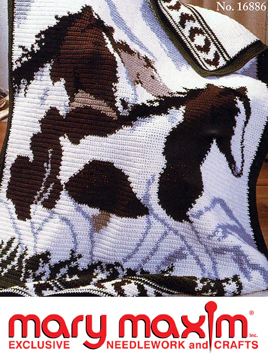 Wild Horses Afghan Pattern - Image 2
