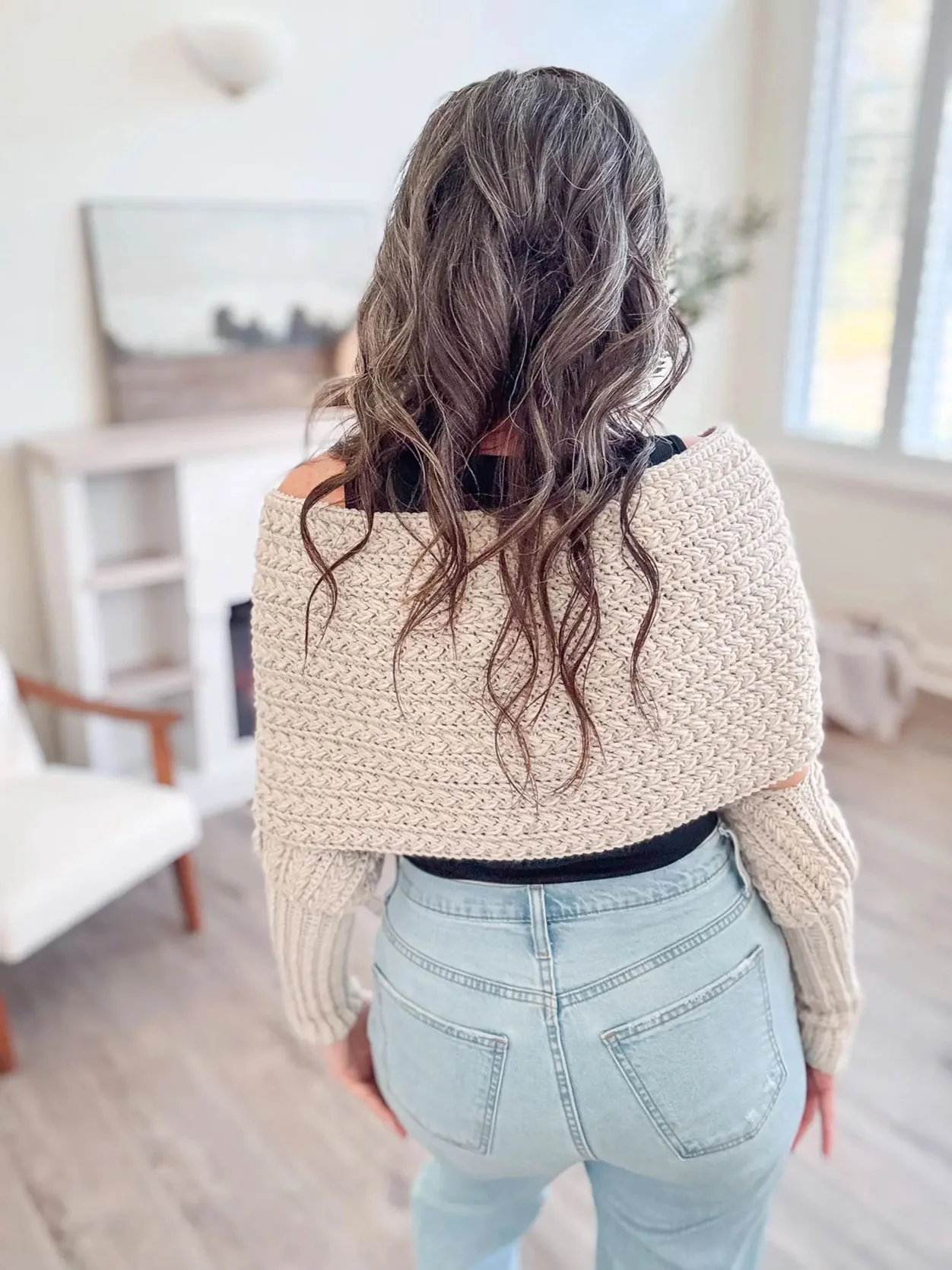 Winter Wheat Sweater Scarf - Image 4