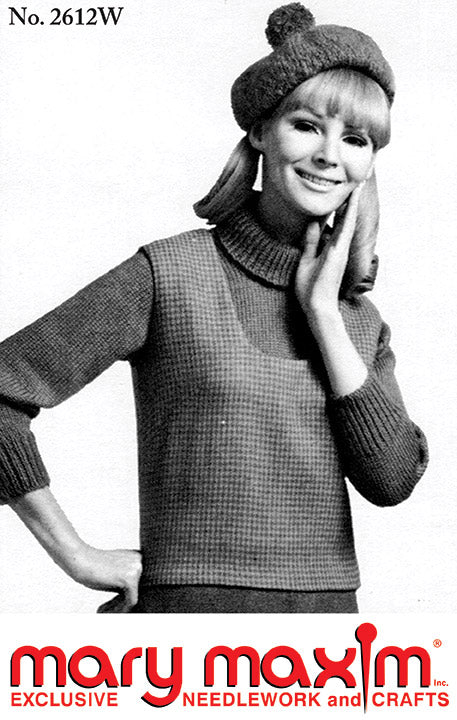 Worsted Weight Turtle Neck Pullover Pattern - Image 2