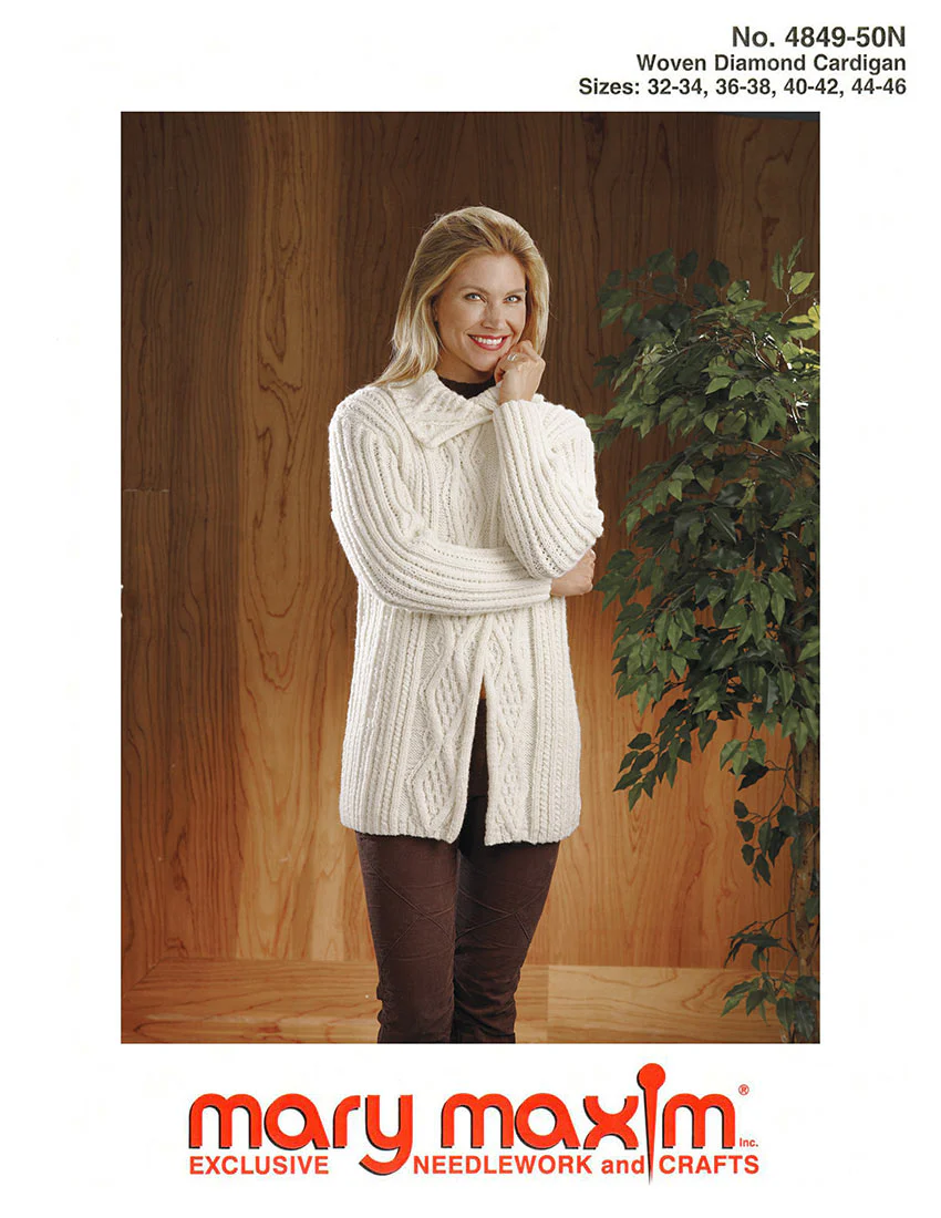 Woven Diamond Cardigan Pattern - Image 2