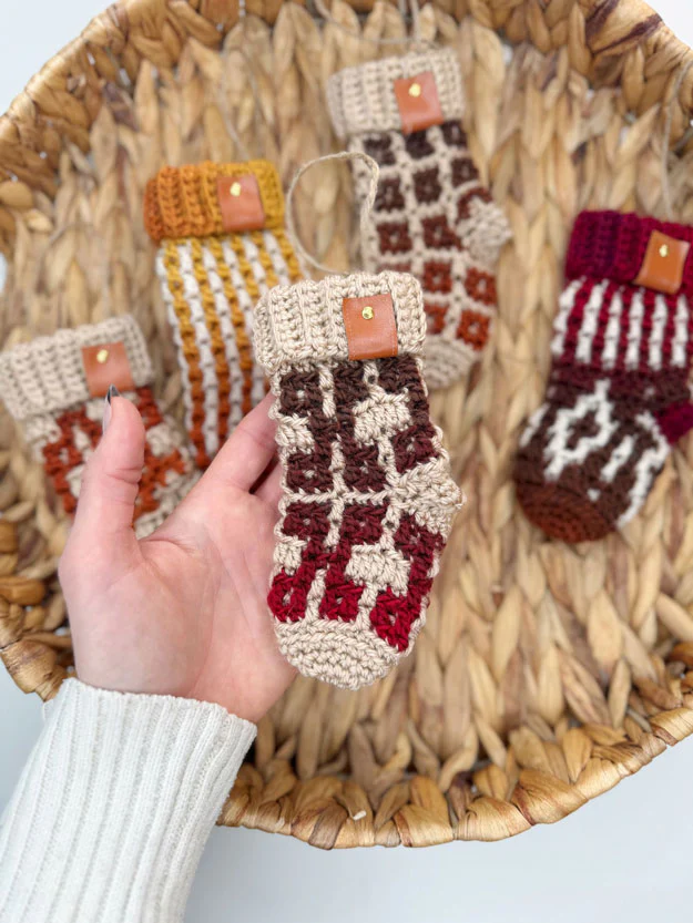 Yuletide Mosaic Mini Stockings - Image 6