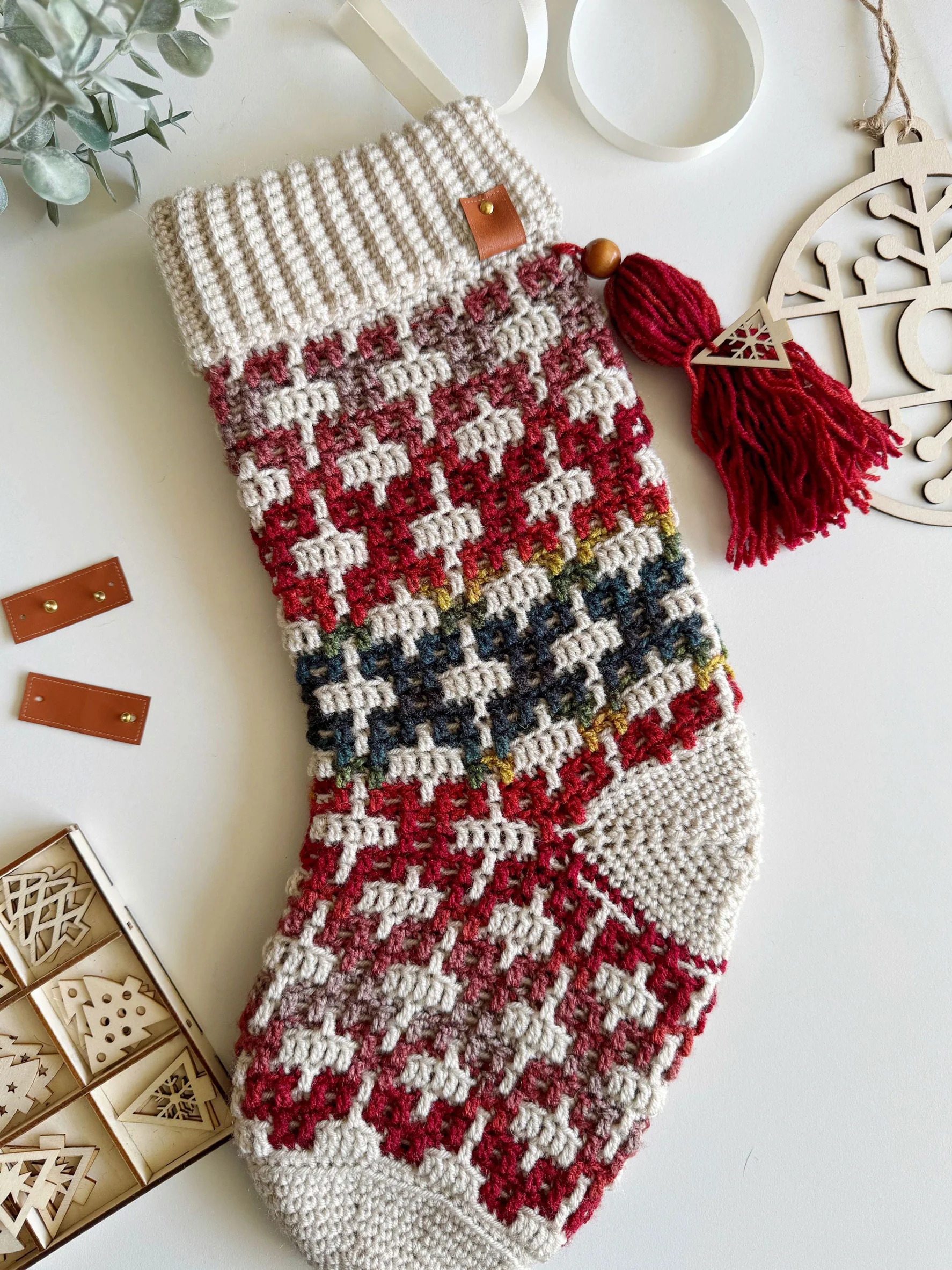 Yuletide Mosaic Stockings - Image 3